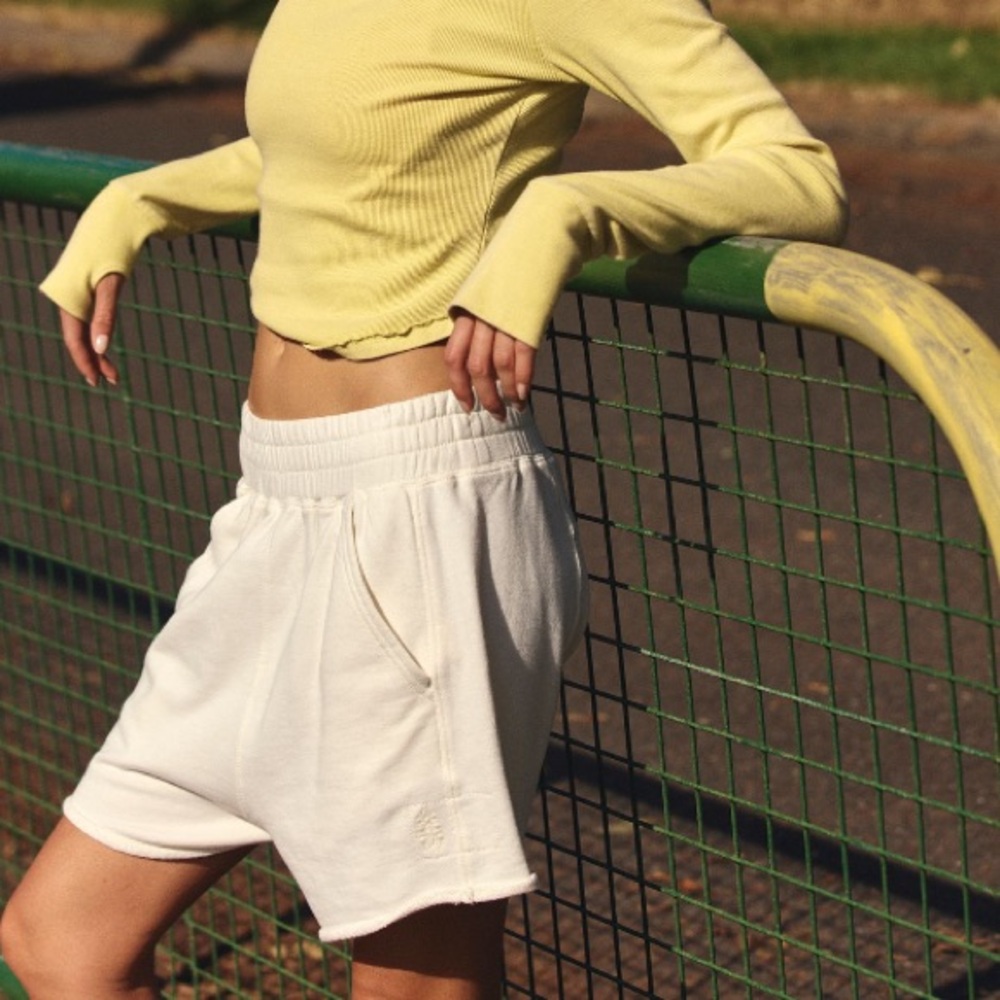 Free People Cream Shorts